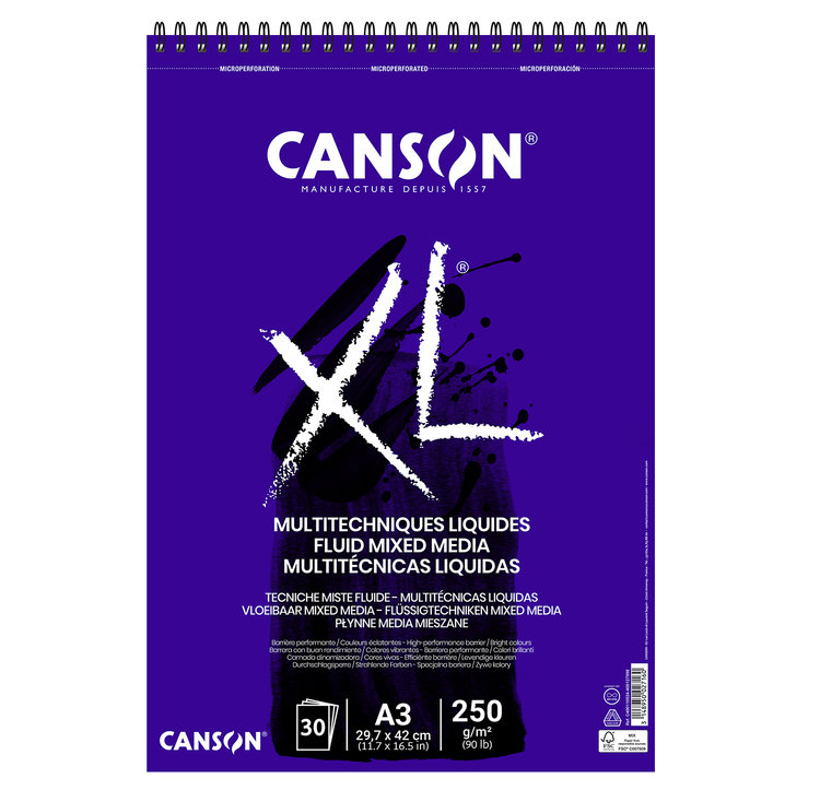 Canson XL mixed media papier (natte techniek)