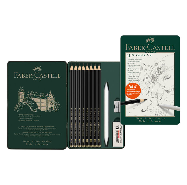 Faber Castell Pitt grafietpotloden MAT 11-delige set