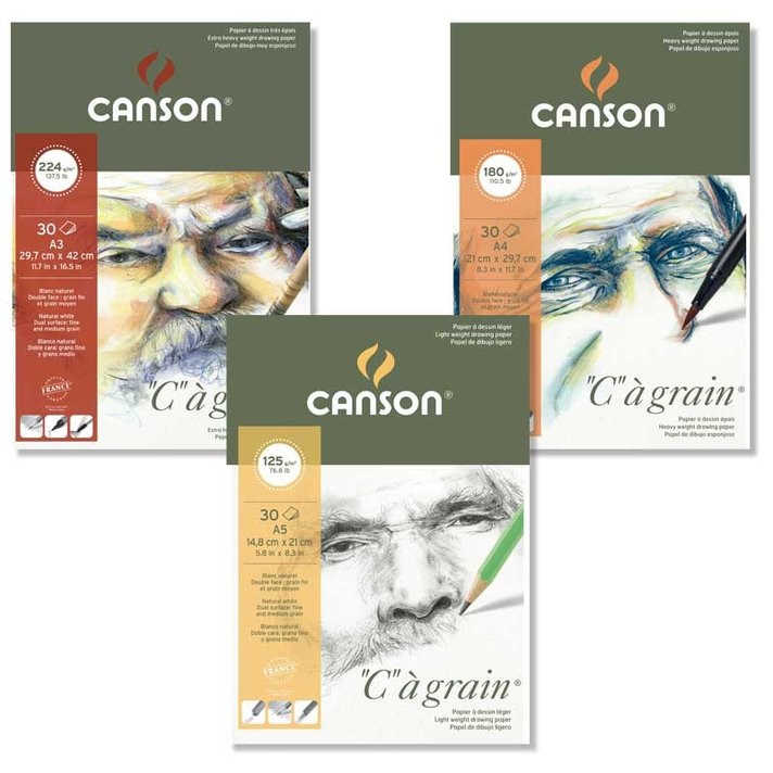 Canson® - C à Grain® (CAG) - Feuille de 75 x 110 cm - 224 g/m²