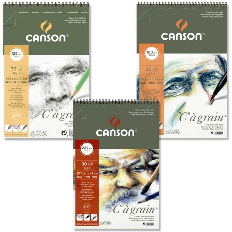 Canson "C" à grain tekenpapier spiraal gebonden