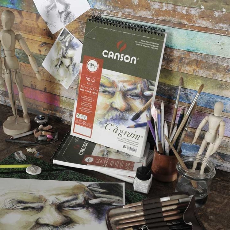 Canson "C" à grain spiraal gebonden