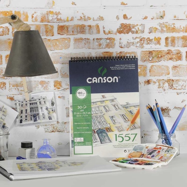 Canson 1557 tekenpapier - spiraal gebonden