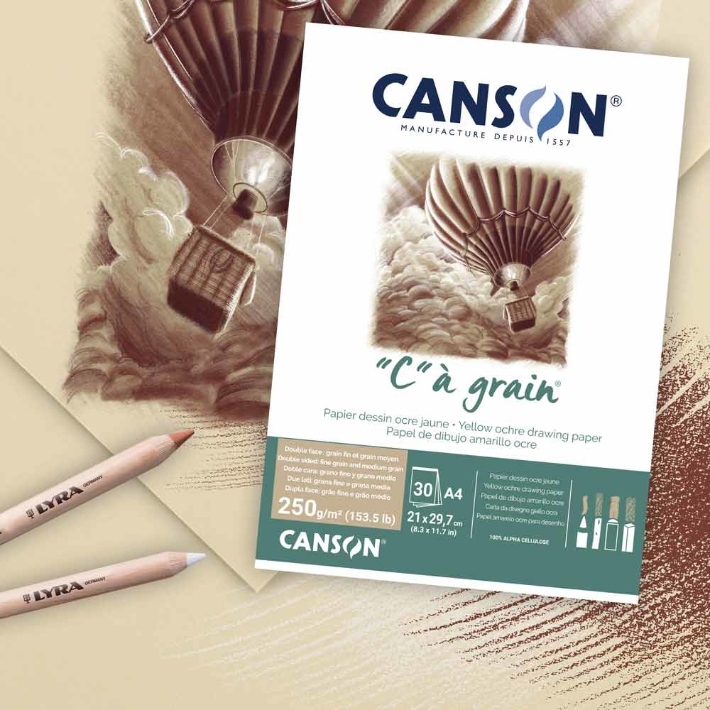 Canson C a Grain tekenpapier blok toned grijs en bruin papier - KaJa ...