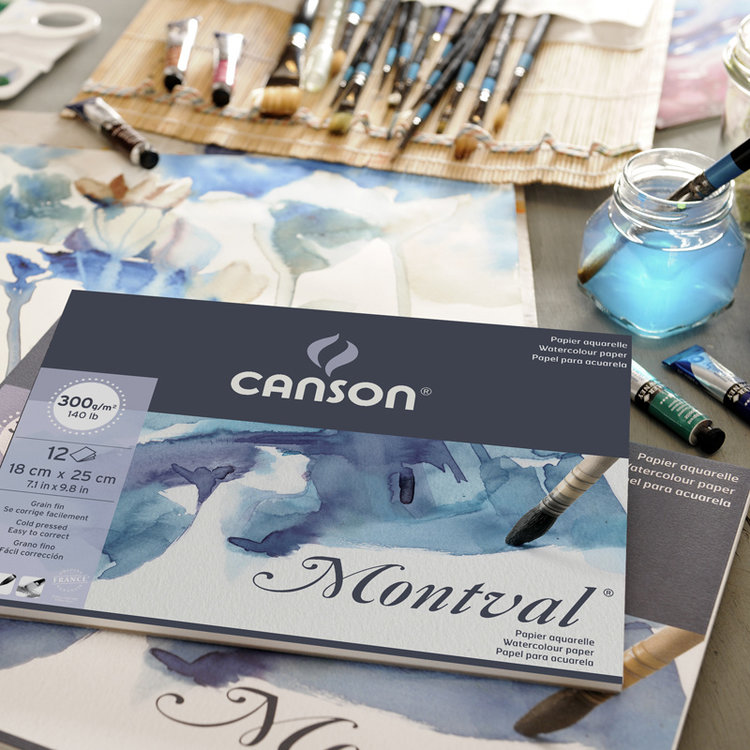 Canson Montval aquarelblok 1-zijdig gelijmd