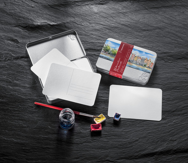 Hahnemühle blik met aquarel ansichtkaarten