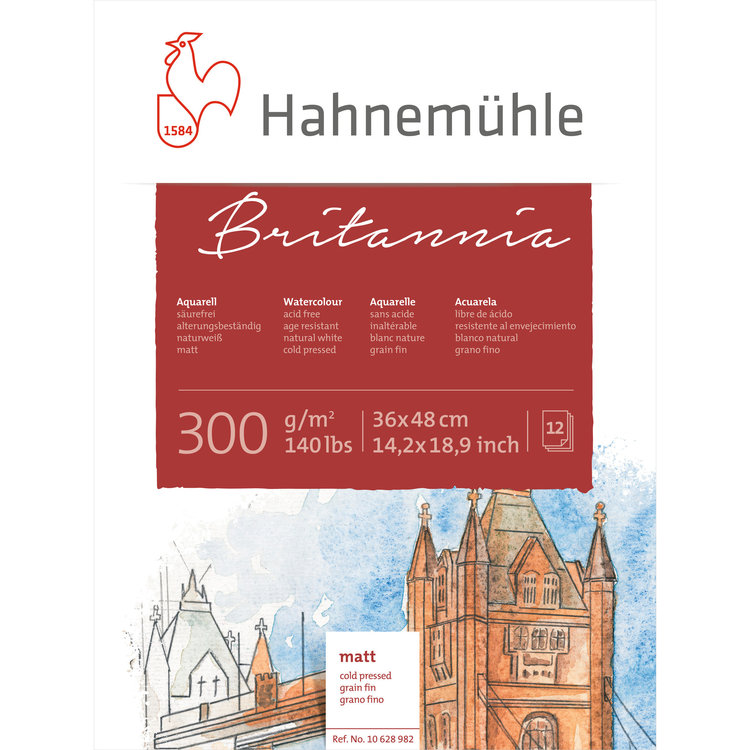 Hahnemühle Britannia aquarelblok coldpressed