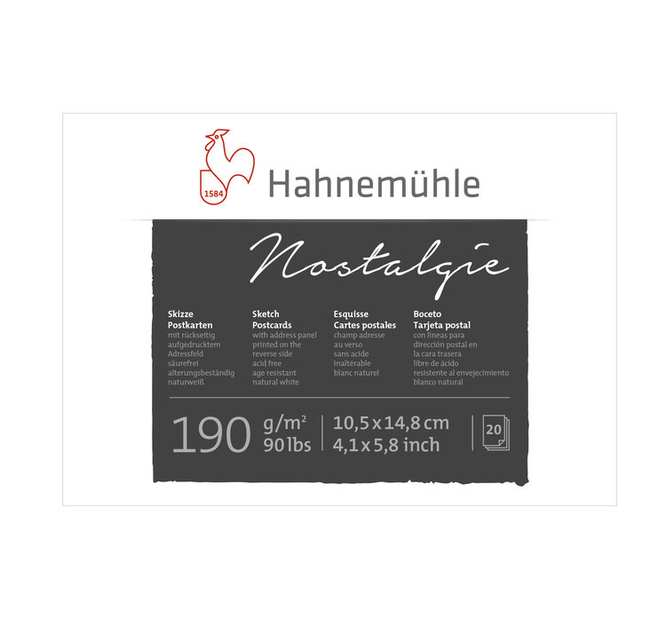Hahnemühle Nostalgie postkaarten tekenblok
