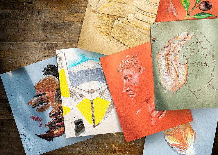 Rembrandt gekleurd Mixed Media papier