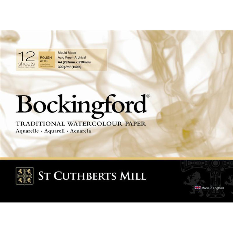 Bockingford (St. Cuthberts Mill) blok aquarelpapier (1-zijdig gelijmd)
