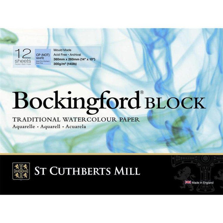 Bockingford (St. Cuthberts Mill) blok aquarelpapier (4-zijdig gelijmd