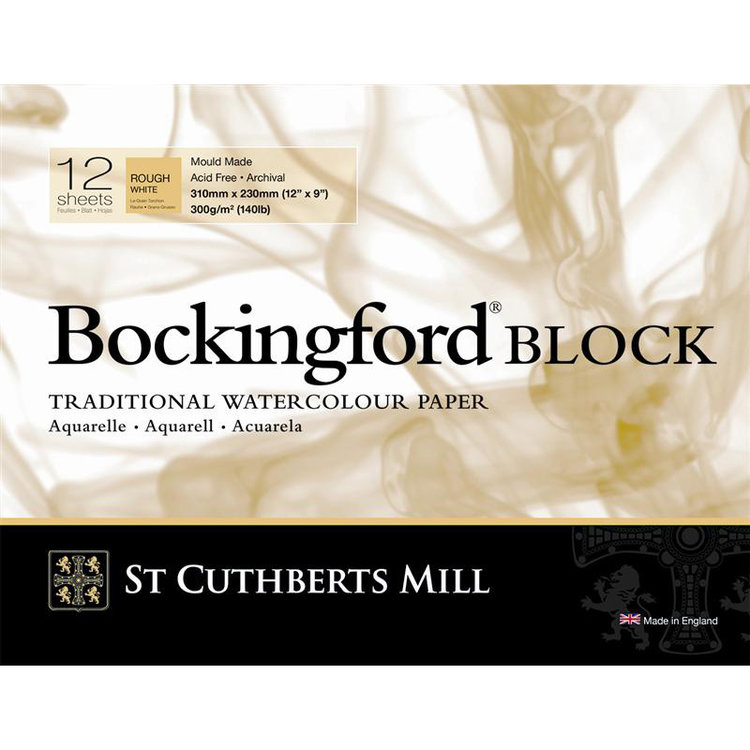 Bockingford (St. Cuthberts Mill) blok aquarelpapier (4-zijdig gelijmd