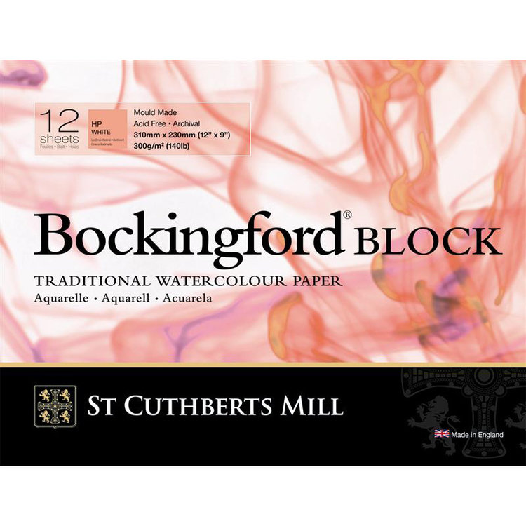 Bockingford (St. Cuthberts Mill) blok aquarelpapier (4-zijdig gelijmd