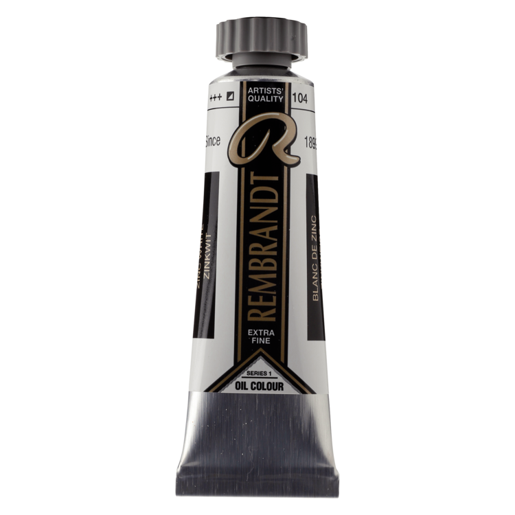 Rembrandt 104 olieverf tube 15ml - zinkwit