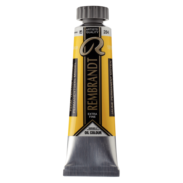 Rembrandt 284 olieverf tube 15ml - permanent geel middel