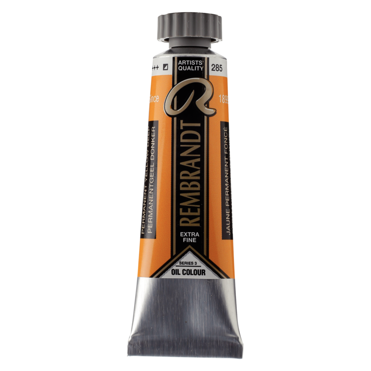 Rembrandt 285 olieverf tube 15ml - permanent geel donker