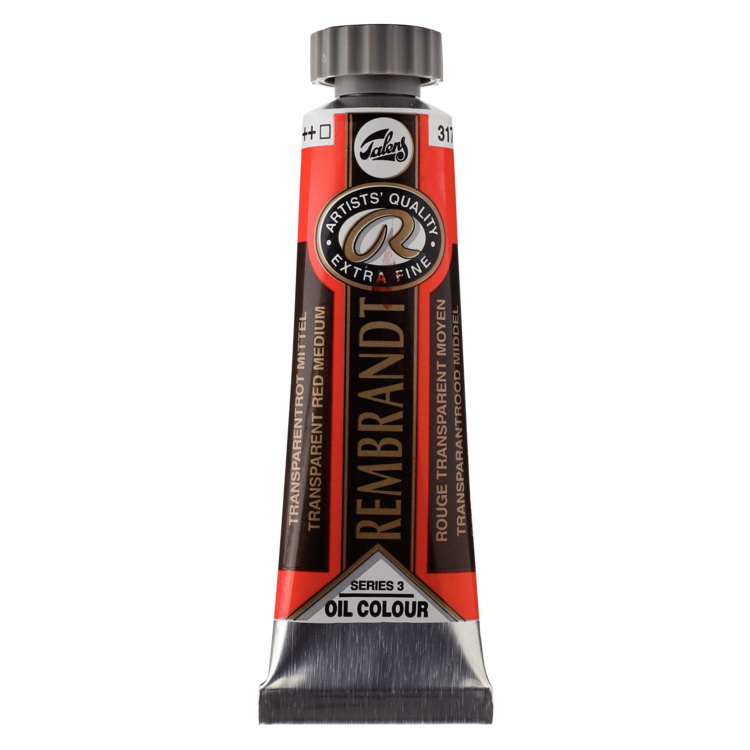 Rembrandt 317 olieverf tube 15ml - transparant rood middel