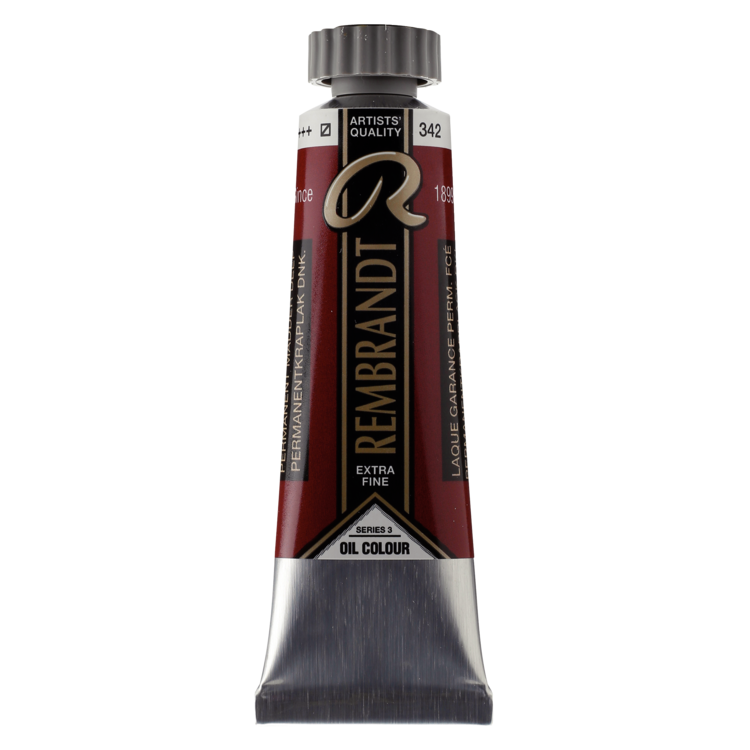 Rembrandt 342 olieverf tube 15ml - permanent kraplak donker