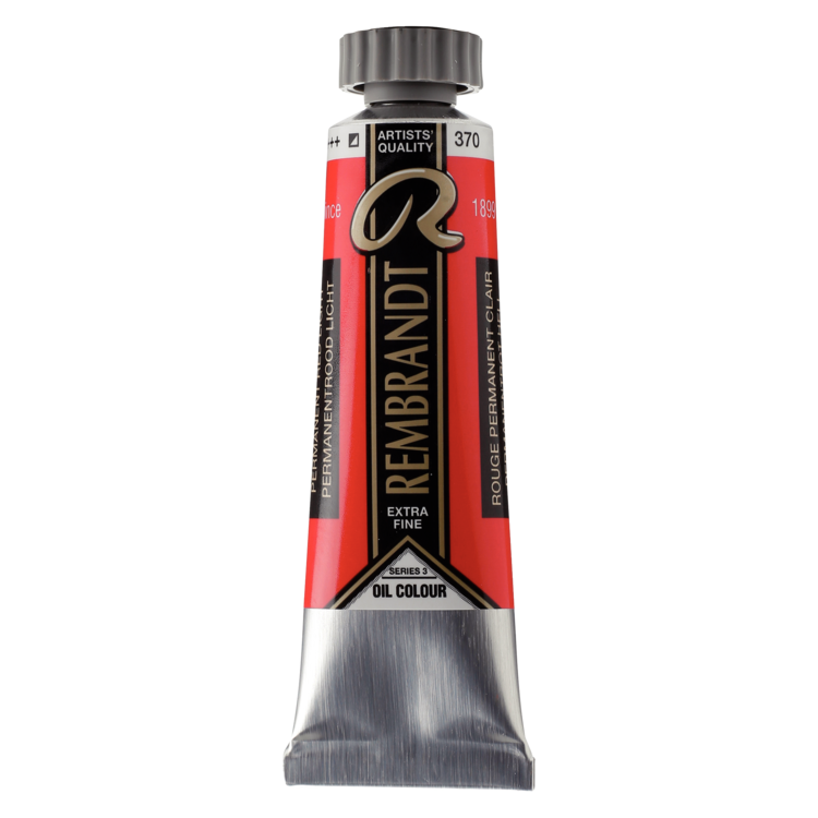 Rembrandt 370 olieverf tube 15ml - permanent rood licht