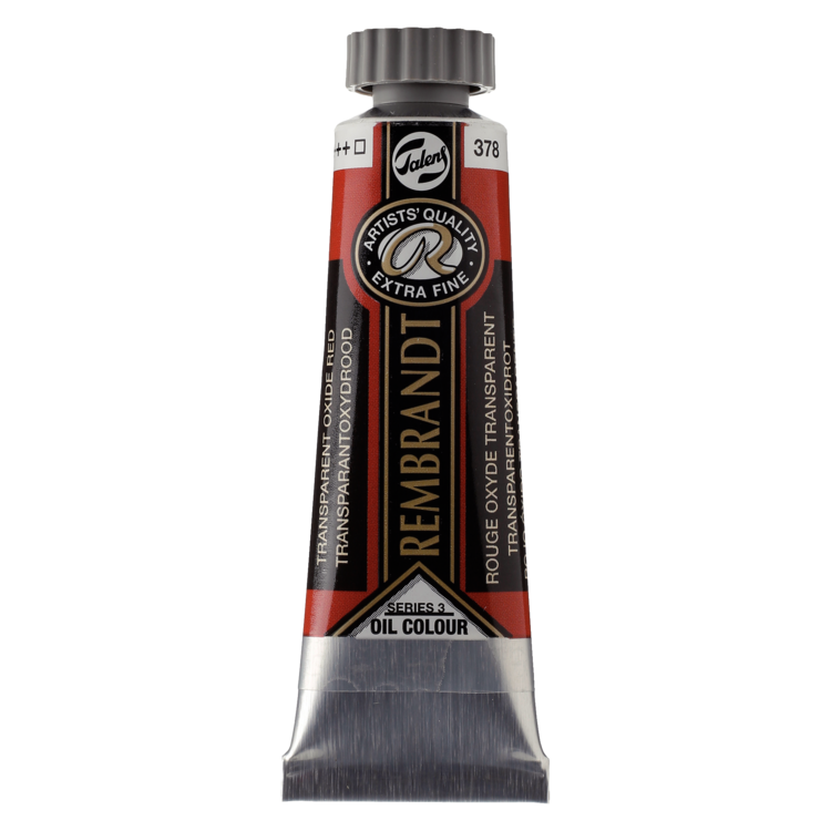 Rembrandt 378 olieverf tube 15ml - transparant oxyd rood
