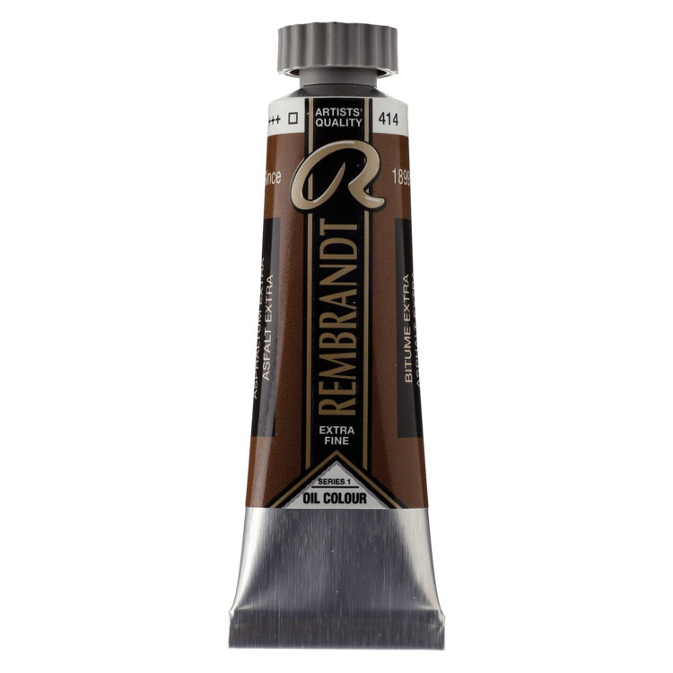 Rembrandt 414 olieverf tube 15ml - asfalt