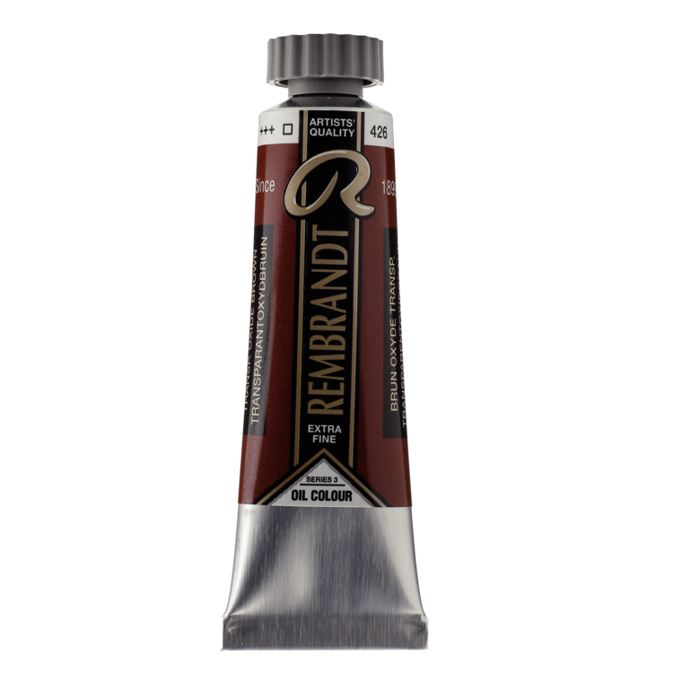 Rembrandt 426 olieverf tube 15ml - transparant oxyd bruin