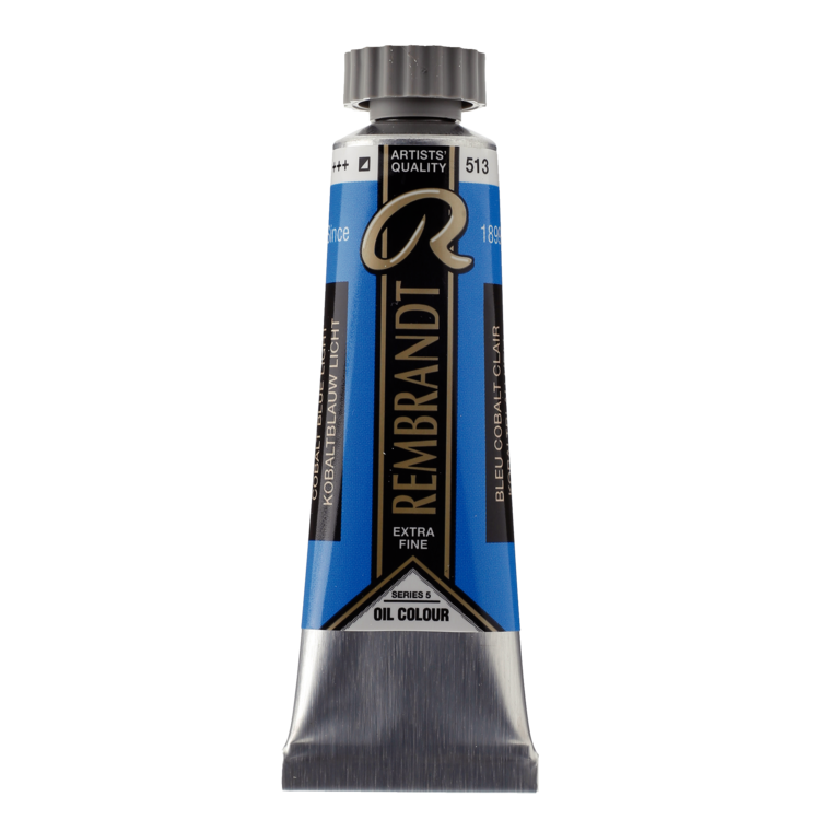 Rembrandt 513 olieverf tube 15ml - kobaltblauw licht