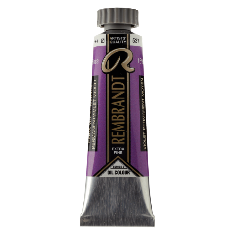 Rembrandt 537 olieverf tube 15ml - permanent violet middel