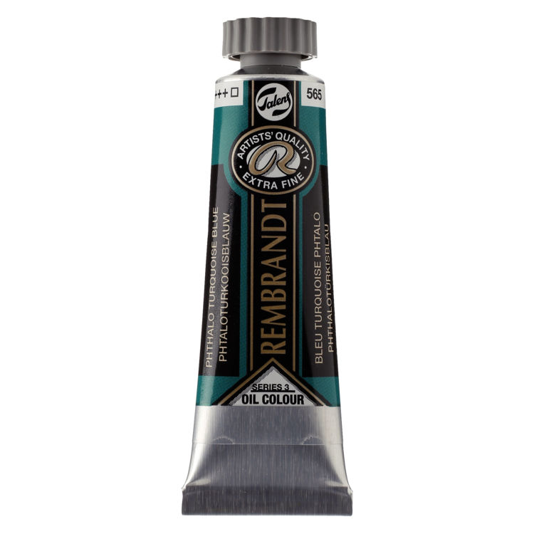Rembrandt 565 olieverf tube 15ml - phtalo turkooisblauw