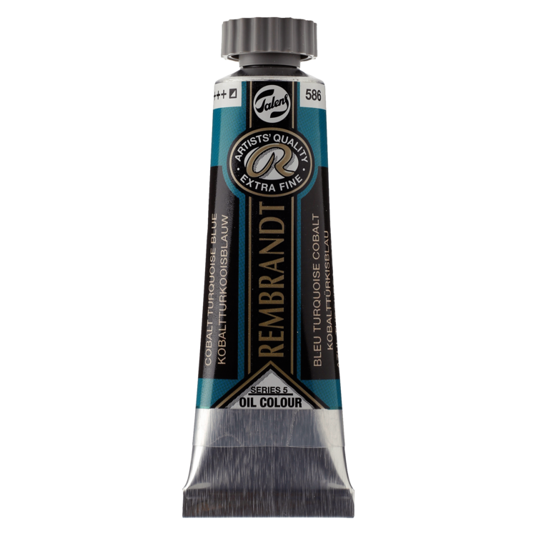 Rembrandt 586 olieverf tube 15ml - kobalt turkooisblauw