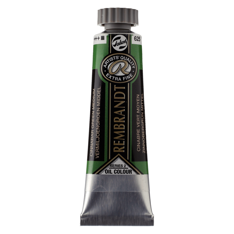 Rembrandt 625 olieverf tube 15ml - vermiljoengroen middel