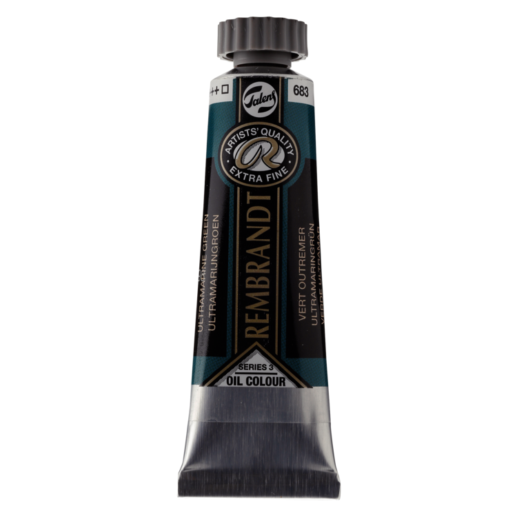Rembrandt 683 olieverf tube 15ml - ultramarijn groen