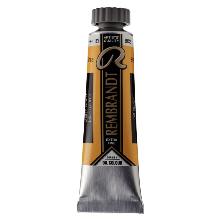 Rembrandt 802 olieverf tube 15ml - lichtgoud