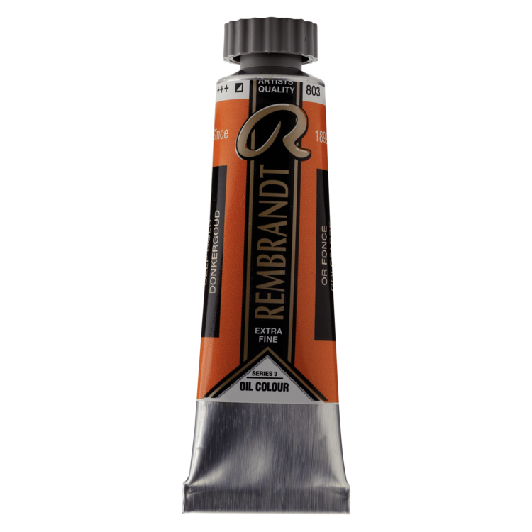 Rembrandt 803 olieverf tube 15ml - donkergoud