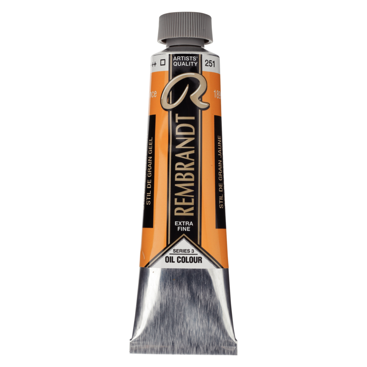 Rembrandt 251 olieverf 40ml  stil de grain geel