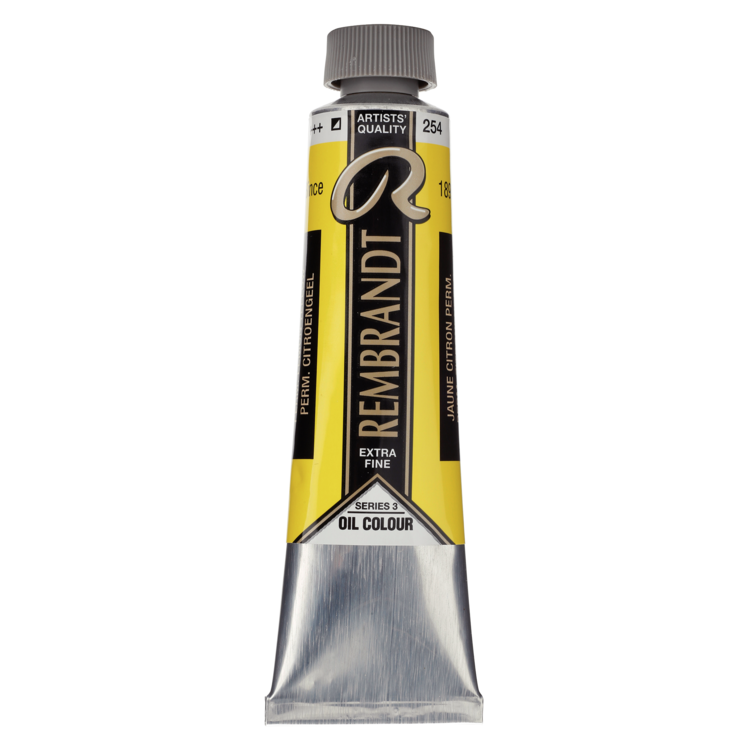 Rembrandt 254 olieverf tube 40ml - permanent citroengeel