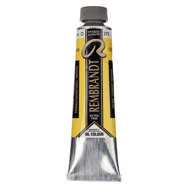 Rembrandt 272 olieverf tube 40ml - transparant geel middel
