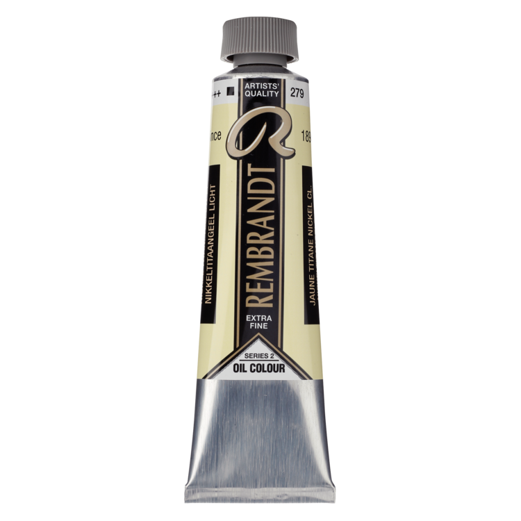 Rembrandt 279 olieverf tube 40ml - nikkel titanium geel licht