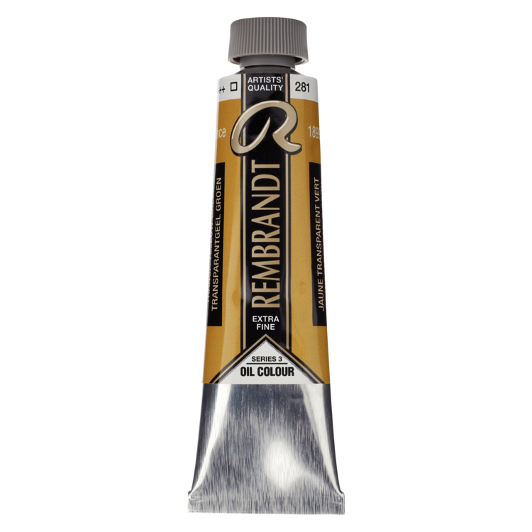 Rembrandt 281 olieverf tube 40ml - transparant geelgroen