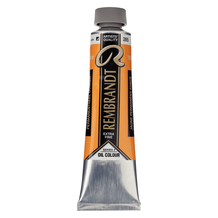 Rembrandt 285 olieverf tube 40ml - permanent geel donker