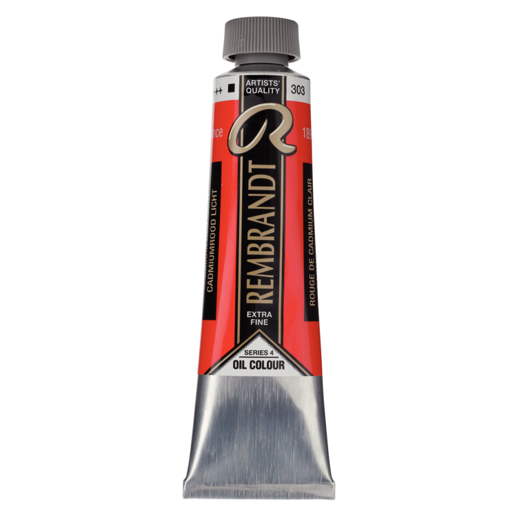 Rembrandt 303 olieverf tube 40ml - cadmium rood licht