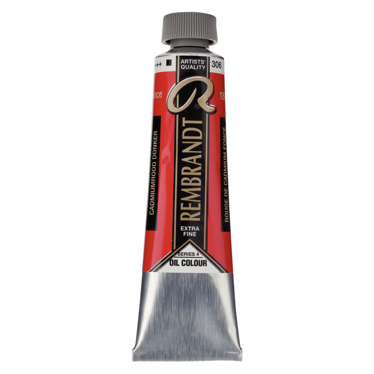 Rembrandt 306 olieverf tube 40ml - cadmium rood donker
