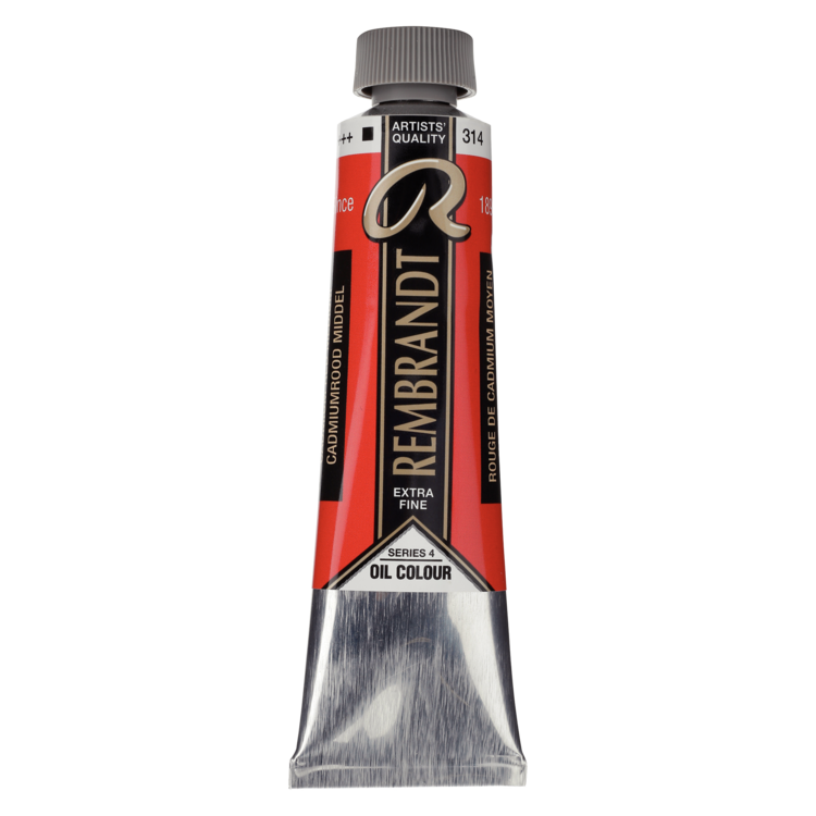 Rembrandt 314 olieverf tube 40ml - cadmium rood middel