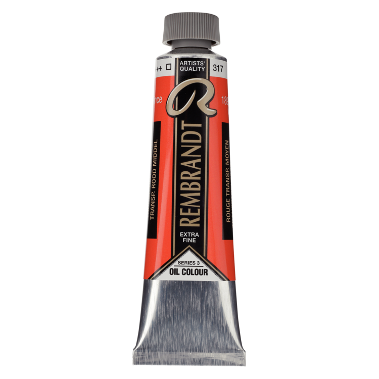 Rembrandt 317 olieverf tube 40ml - transparant rood middel
