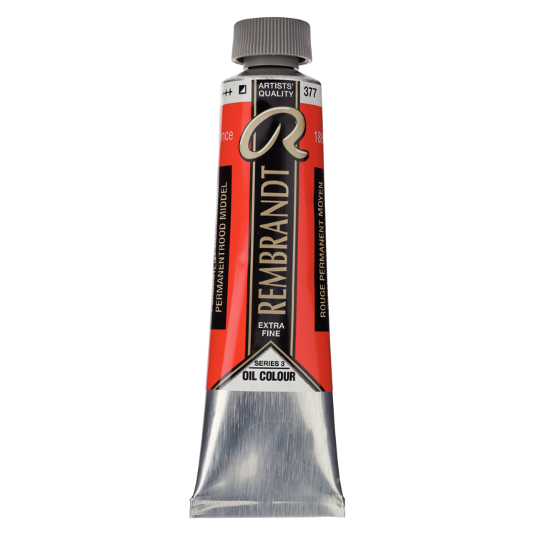 Rembrandt 377 olieverf tube 40ml - permanent rood middel