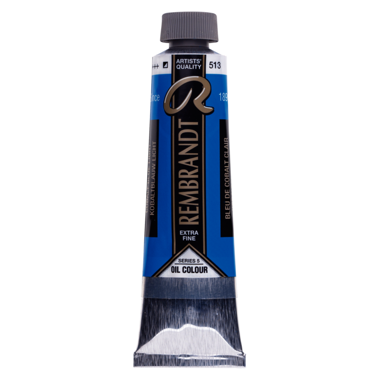 Rembrandt 513 olieverf tube 40ml - kobaltblauw licht