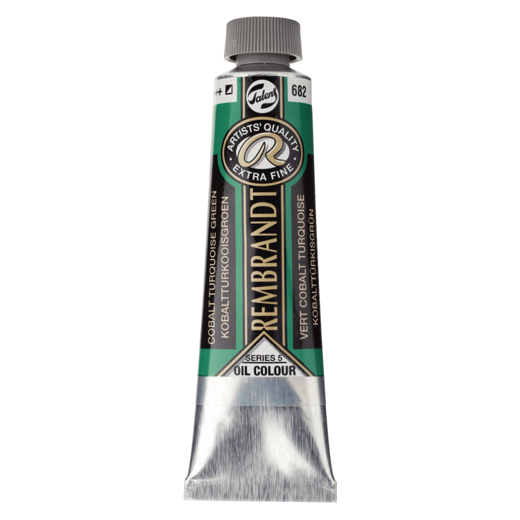 Rembrandt 682 olieverf tube 40ml - kobalt turkooisgroen