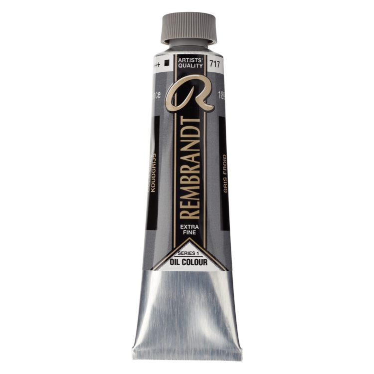 Rembrandt 717 olieverf tube 40ml - koudgrijs