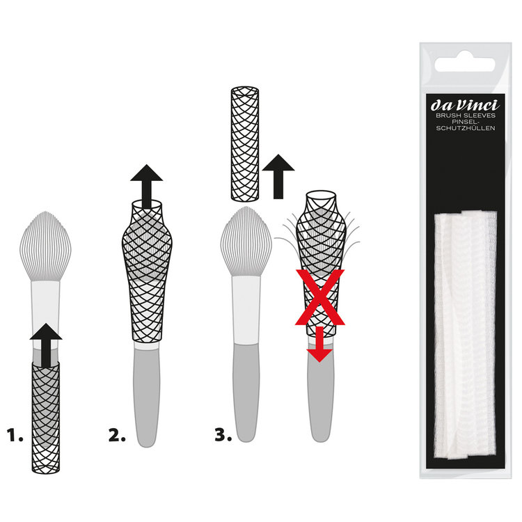 DaVinci penselen kousjes / beschermingshoesjes