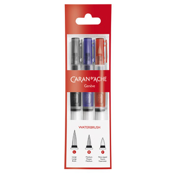 Caran d'Ache waterreservoir penselen 3 stuks