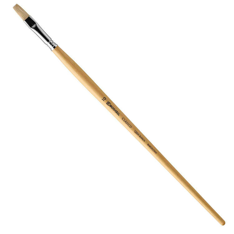 Escoda varkenshaar Clásico plat varkensharenpenseel (4829) voor olieverf en acryl